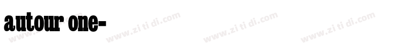 autour one字体转换